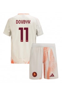 AS Roma Artem Dovbyk #11 Jalkapallovaatteet Lasten Vieraspeliasu 2024-25 Lyhythihainen (+ Lyhyet housut)